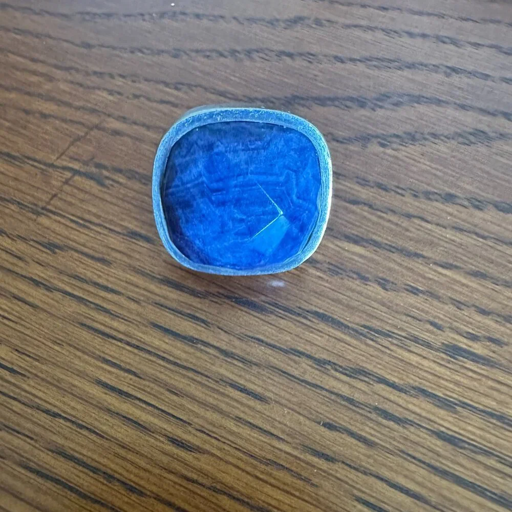 Sterling Silver and Sodalite Stone Ring from Ilaria Peru - Adjustable
